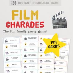 the fun family party game for film characters