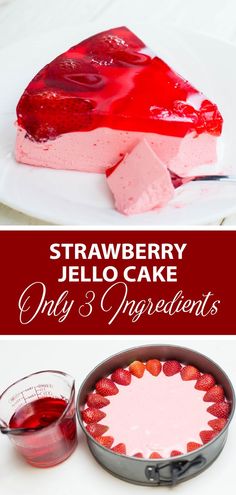 strawberry jello cake with only 3 ingredients