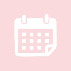 a white calendar icon on a pink background