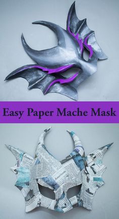 an easy paper mache mask made out of newspaper