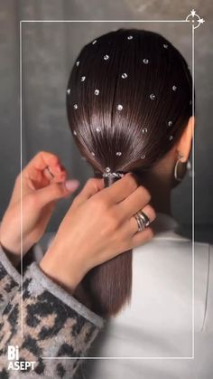 Wedding Hair Accessories Ponytail, Rhinestone Hairstyle, Hair Bling, Bling Hair, Waterfall Braids, Cute Summer Hairstyles, Hairstyles For Curly Hair, Bride Hair Accessories, Hair Ponytail Styles