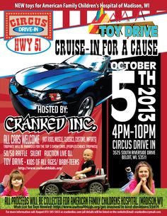 an advertisement for a car show with kids