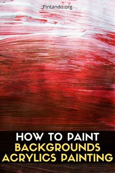 how to paint background acrylic painting with text overlaying the image in black and white