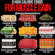 9 High-Calorie Foods! 6 calorie-filled foods that’ll make eating enough a breeze. If you can manage to incorporate these 9 foods, or a variation of them, into your diet regularly, you’ll have no problem moving the scale. 1 serving of peanut butter contains about 200kcal. That doesn’t include the bread you spread it over; that’s another 150kcal. Multiply that by two because no one eats just one peanut butter sandwich, and you’ve got a 700kcal of creamy deliciousness in a matter of minutes. Weight Gain Diet, Butter Sandwich, High Calorie, Muscle Workout, Filling Food