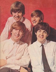 an old magazine cover with the beatles on it