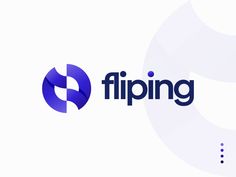 the logo for flipping, which is blue and white