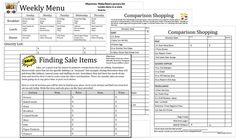 two worksheets with the words finding sale items on them, and an image of a