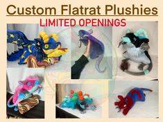 PLEASE READ DESCRIPTION Before purchasing, look through all the included photos.  Heres your chance to get a full custom rat or dragon plush by DahlsRetroThreads! I adore making customs, as they each have so much personality in their own way. From multiple tails to multiple tongues, give me details on what your heart wants and I'll make it happen.  These fellas may take a lot of time, but you'll get to watch the build as it happens through photo updates. A traditional art card will be included w Art Card, Minky Fabric, Make It Happen, Dog Friendly, Traditional Art, Dog Friends, Card Art, Stuffed Animals, Pet Toys