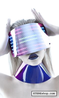 Mirror Mask, Futuristic Costume, Screen Logo, Led Glasses, Muse Band, Preppy Monogram, Ball Mask, Glasses Logo, Led Screen