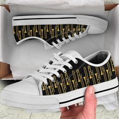 Trombone Pattern Low Top Music Shoes – Trendy Fashion Casual Shoes Gift For Adults – Sneaker For Walking Our Low Top shoes are perfect gifts for Dog and Cat Lovers, meaningful gift ideas, gifts for him/her, gifts for friends on any occasion such as Birthday, Christmas, Anniversary day, Graduation day, Valentine’s day, Father’s day, Mother’s... Marching Band Jokes, Band Funny, Music Shoes, Band Jokes, Shoes Low Top, Band Camp, Band Kid, Shoes Trendy, Large Leather Tote Bag