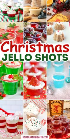 christmas jello shots collage with text overlay