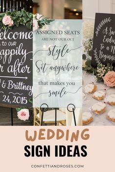 wedding sign ideas for the reception table