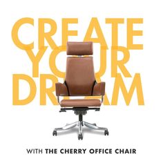 a brown office chair with the words create your dream on it's back side