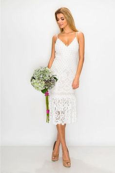 This white, lace, form-fitting dress is the perfect party dress or a dressy date night option. It's super cute, but also very comfortable. It comes with built-in padding so you don't have to worry about picking out the perfect bra. It makes looking good - effortless. *** underlayer of dress is tan instead of white as pictured. Elegant Lace Dress With Sweetheart Neckline For Date Night, Elegant Lace Dress With Spaghetti Straps For Date Night, Elegant Spaghetti Strap Lace Dress For Date Night, Flirty Lace Wedding Dress, Lace Midi Dress With Sweetheart Neckline For Night Out, Lace Dress With Sweetheart Neckline, Lace Dress With Spaghetti Straps For Date Night, Elegant Lace Dress With Fitted Bodice For Date Night, Sweetheart Neckline Lace Dress