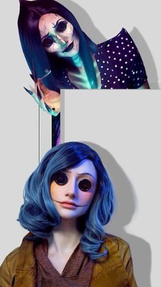 Coraline Halloween Costume, Coraline Cosplay, Coraline Makeup, Coraline Costume, V Model, Cute Halloween Makeup, Costumes Couples, Horror Makeup, Halloween Makeup Inspiration