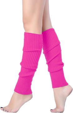 v28 Women Juniors 80s Eighty's Ribbed Leg Warmers for Party Sports(Rose) at Amazon Women’s Clothing store 80s Leg Warmers, Outfits With Leg Warmers, Scrunchie Socks, Eighties Party, Pink Scrunchie, 80s Women, Barbie Costume, Outfit Collage, Winter Warmers