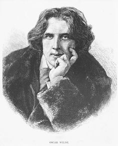 an engraved portrait of oscar wilde