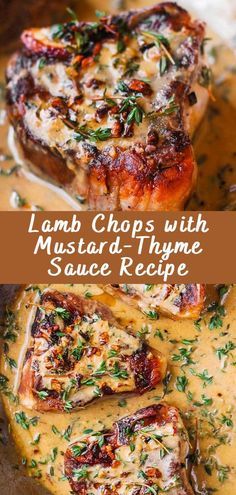 lamb chops with mustard and thyme sauce recipe