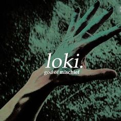 an image of a hand with the words joki god of mischer on it