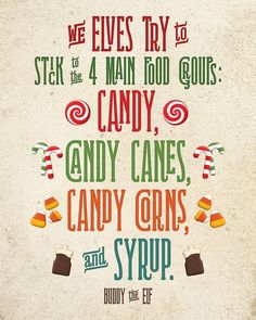 a poster with candy canes and syrup on it