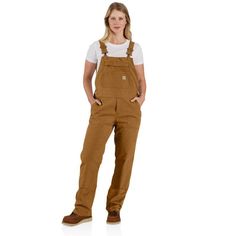 Women's Work Overall - Loose Fit - Canvas - Rugged Flex® - Double Knee | Kelly Yazdi's Favorites Carhartt Overalls Women Outfit, Womens Carhartt Overalls, Carhartt Overalls Women, Womens Carhartt, Work Overalls, Carhartt Overalls, Hollow Earth, Carhartt Style, Summer Clearance Sale