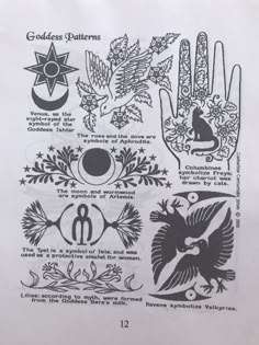 an old book with some symbols on it