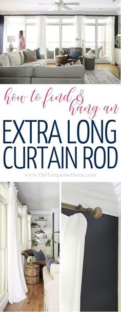 how to find the right living room and extra long curtain rod