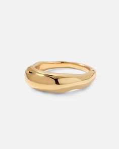 Torn Double Band Ring in GoldBand Tidth: 12mm Band Thickness: 1.8mmMaterial: Crystals, 18k Gold VermeilTorn Band Ring in GoldBand Width: 8mm Band Thickness: 1.5mmMaterial: Crystals, 18k Gold Vermeil
Wavy Dome Ring in GoldBand Width: 6mmBand Thickness: 1.5mmMaterial: 18k Gold Plated On Brass Gold Ring Stone, Trendy Gold Ring With Thick Band, Elegant Gold Wavy Rings, Modern Wavy Rings With Polished Finish, Wavy 14k Gold Rings, Organic Gold Ring, Modern Gold Ring, Miao Silver, Double Band Rings