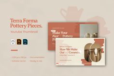 Terra Forma Pottery Pieces - YouTube Thumbnail, Social Media ft. handmade & craft - Envato