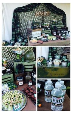 Army Party Ideas, Camo Birthday Party, Camouflage Party, Baby Shower Camo