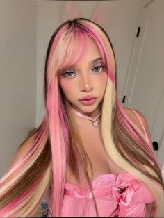 #neapolitan #neapolitanhair Neopolitan Hair Dye, Nepolation Hair, Neapolitan Hair Braids, Neopolitan Hair Curly, Popstar Hairstyle, Neopolatin Hair, Neapolitan Hair Curly, Neopolotin Hair, Nepolian Hair