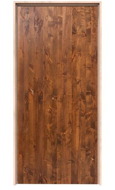 a wooden door with wood grains on the outside and top part of it's frame