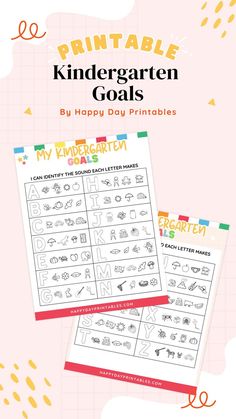 two printable worksheets for children to practice their handwriting skills