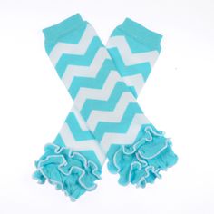 Simple stripes make our Turquoise Chevron Cotton Leg Warmer with Ruffle wardrobe staple for ages newborn to 24 months. The comfy cotton leg   warmers add a perfect layer to keep chubby little legs toasty during   colder months. White Legwarmers, Birthday Photo Shoot, Kids Light