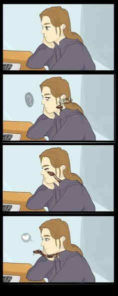 a comic strip with an image of a man talking on the phone