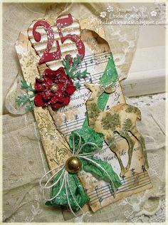 a close up of a piece of paper with a horse and flowers on it's side