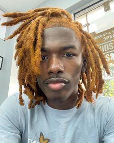 #dreads #locs #ginger #cinnamon #men Locs Ginger, Short Dread Styles, Dyed Dreads, Colored Dreads, Ginger Hair Men, Dread Hairstyles For Men, Short Dyed Hair, Mens Dreads, Short Dreads