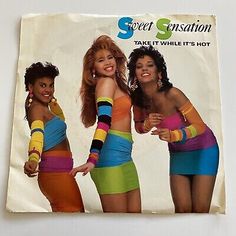 the spice sensation take it while it's hot album cover with three women in colorful outfits