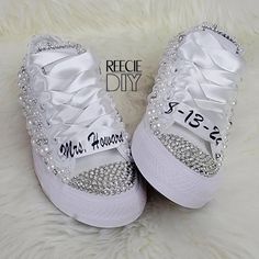 This Sneakers & Athletic Shoes item by ReecieDIYDesigns has 34 favorites from Etsy shoppers. Ships from Hamilton, OH. Listed on Jul 2, 2024 Bedazzled Chucks, Bling Converse Shoes, Kirby Wedding, Wedding Tennis Shoes, Cinderella Sweet 16, Bling Sneakers, Bride Stuff, Converse Wedding, Wedding Theme Color Schemes