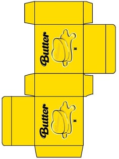 two boxes with the same design on them, one is yellow and the other is white