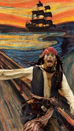 a painting of a man dressed as a pirate