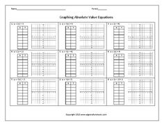 the graphing worksheet is shown with two rows and one row on each side