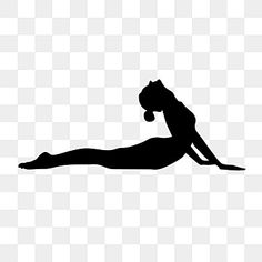 the silhouette of a woman doing yoga exercises