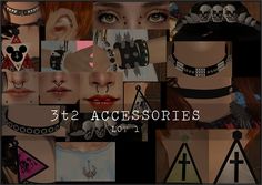 a collage of photos with the words jewelry accessories