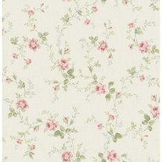 a floral wallpaper with pink and blue flowers