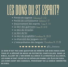 a poster with the words les dons du st esprit? in french