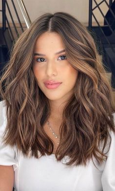 Looking for a gorgeous hair colour for lob hairstyle? Then this post is for you. We have found the perfect 4 hair colour ideas... Brown Hair With Toffee Balayage, Multi Brown Hair Color, Almond Color Hair, Ideas For Brunettes, Toasted Brunette, Latte Brown Balayage, Latte Highlights On Dark Hair, Toffee Highlights On Brown Hair, Dark Autumn Hair Color Ideas