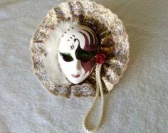 Mardi Gras Porcelain Masks Wall | Mardi Gras Mask - Porcelain Mask Ho me Decor ... Masquerade Mask Porcelain, Venetian Eye Mask For Carnival, Venetian Formal Eye Mask, Porcelain Clown Mask, Masks Wall, Venice Mask Carnival Masquerades