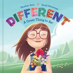 there is a book cover with a girl holding flowers in front of her face and the title, different a great thing to be