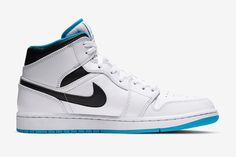 Air Jordan 1 Mid ‘Laser Blue’ Blue Air Jordan 1, Air Jordan 1 Mid White, Jordan 1 Mid White, Air Jordans Women, Veja Sneakers, Dunks Nike, Adidas Spezial, Jordans Women, Charlotte Hornets